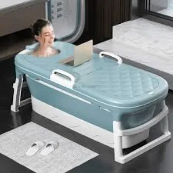 Gray Plastic Bath Tub